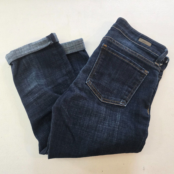 Kut From The Kloth Capri Women's 4 Blue Dark Wash Catherine Ankle Straight Leg - Picture 11 of 16